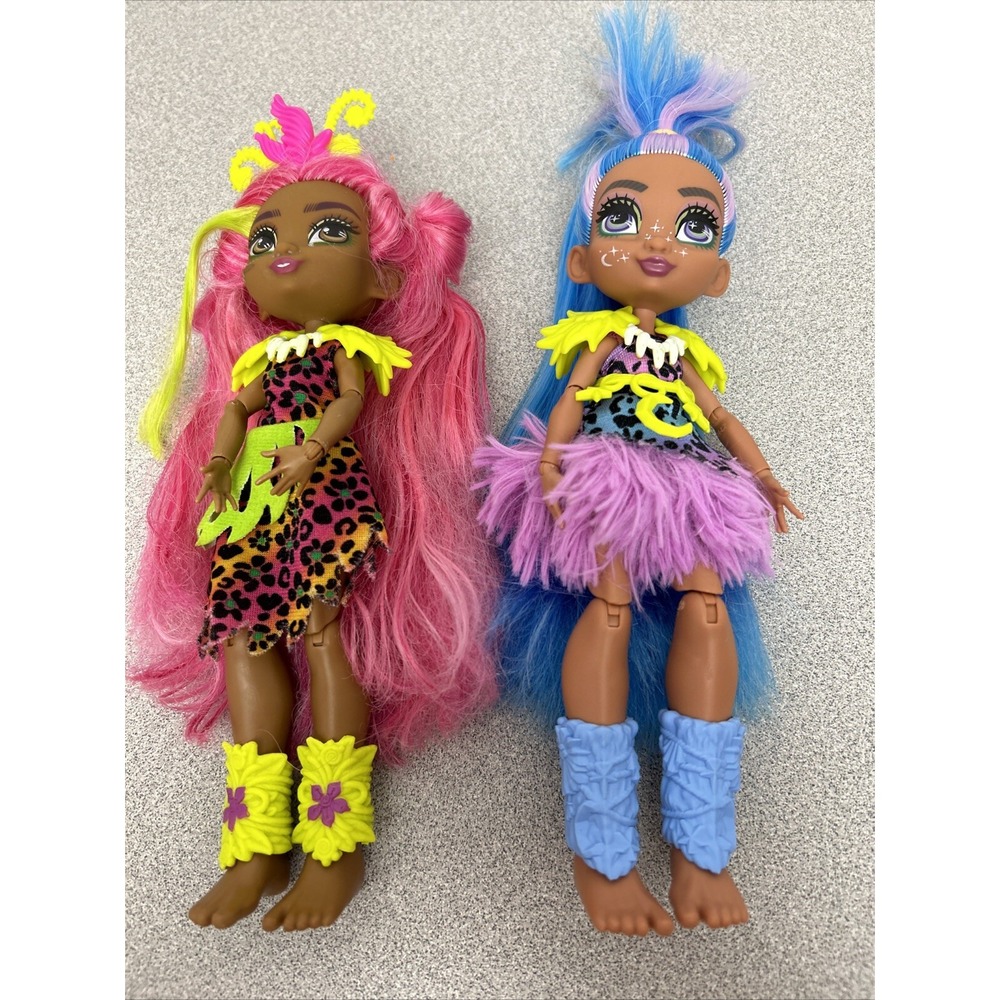 Mattel Cave Club Prehistoric Fashion Doll, Lot Of‎ 2 Dolls, Tella And Fernessa